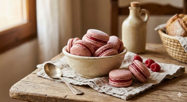 Macarons de frambuesa