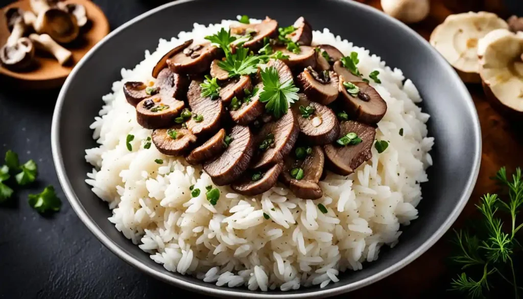 arroz con solomillo de cerdo y champiñones arroz-con-solomillo-de-cerdo