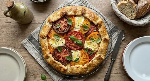 Tarta de tomate y queso de cabra